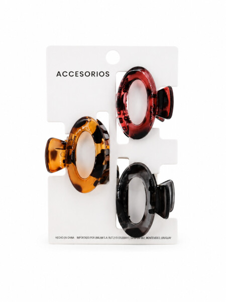 BROCHES SET X 3 MULTICOLOR