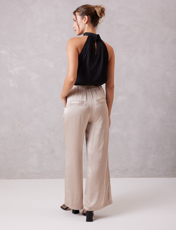 Pantalon Satinado BEIGE