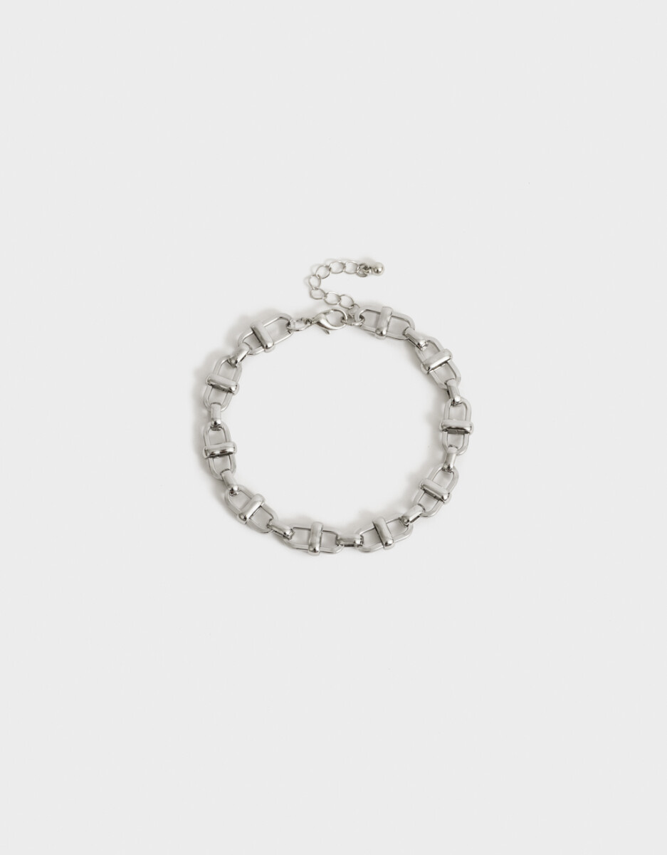 Pulsera Flexible De Metal Eslabones 