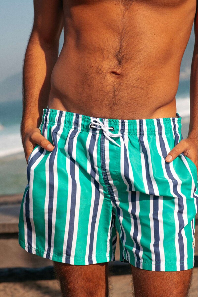 Short mavericks - Green stripe 