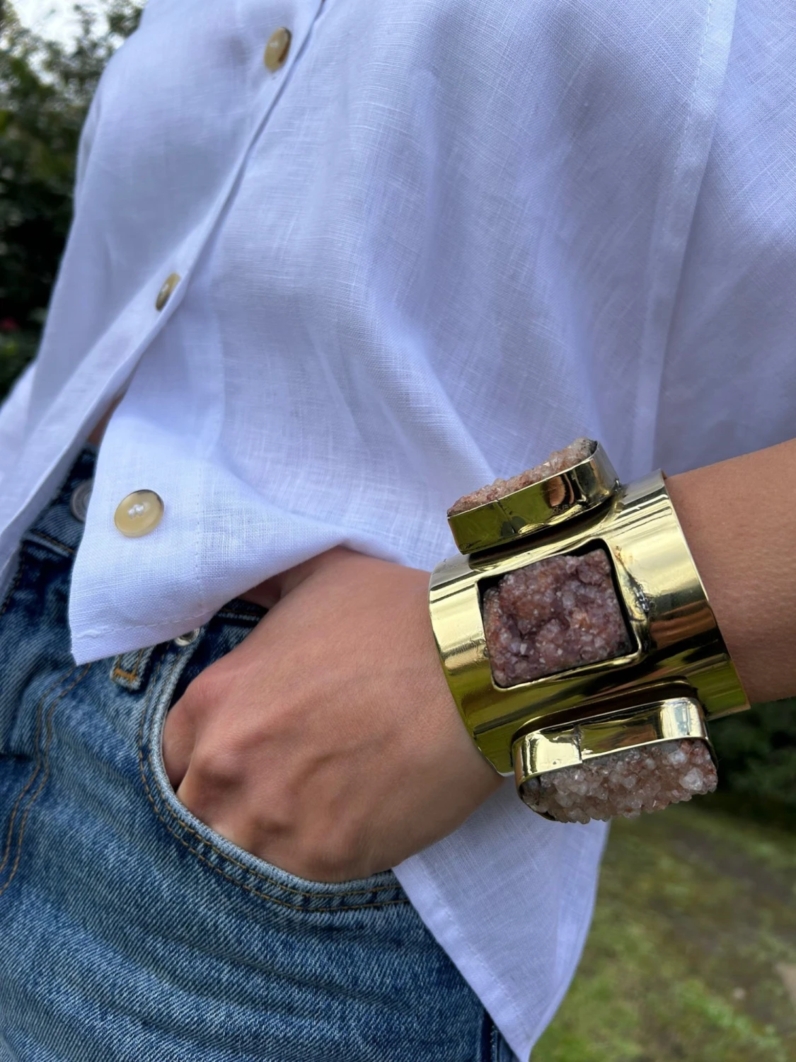 Multi Stone Cuff - Dorado