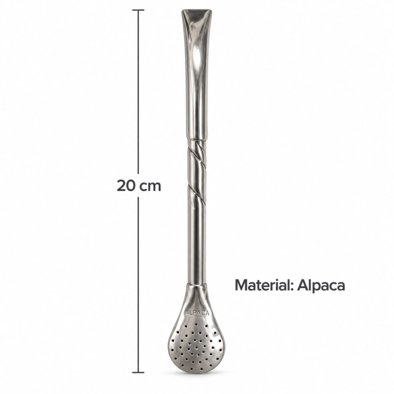 Bombilla de Alpaca Gruesa 20cm Opcion1
