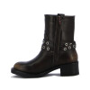 Darkness Bota De Mujer Caña Baja C/ Tiras Y Hebillas - Dorado Dorado