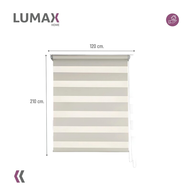 Cortina Roller Zebra Simple Lumax 1.2 X 2.1m Gran Calidad Beige
