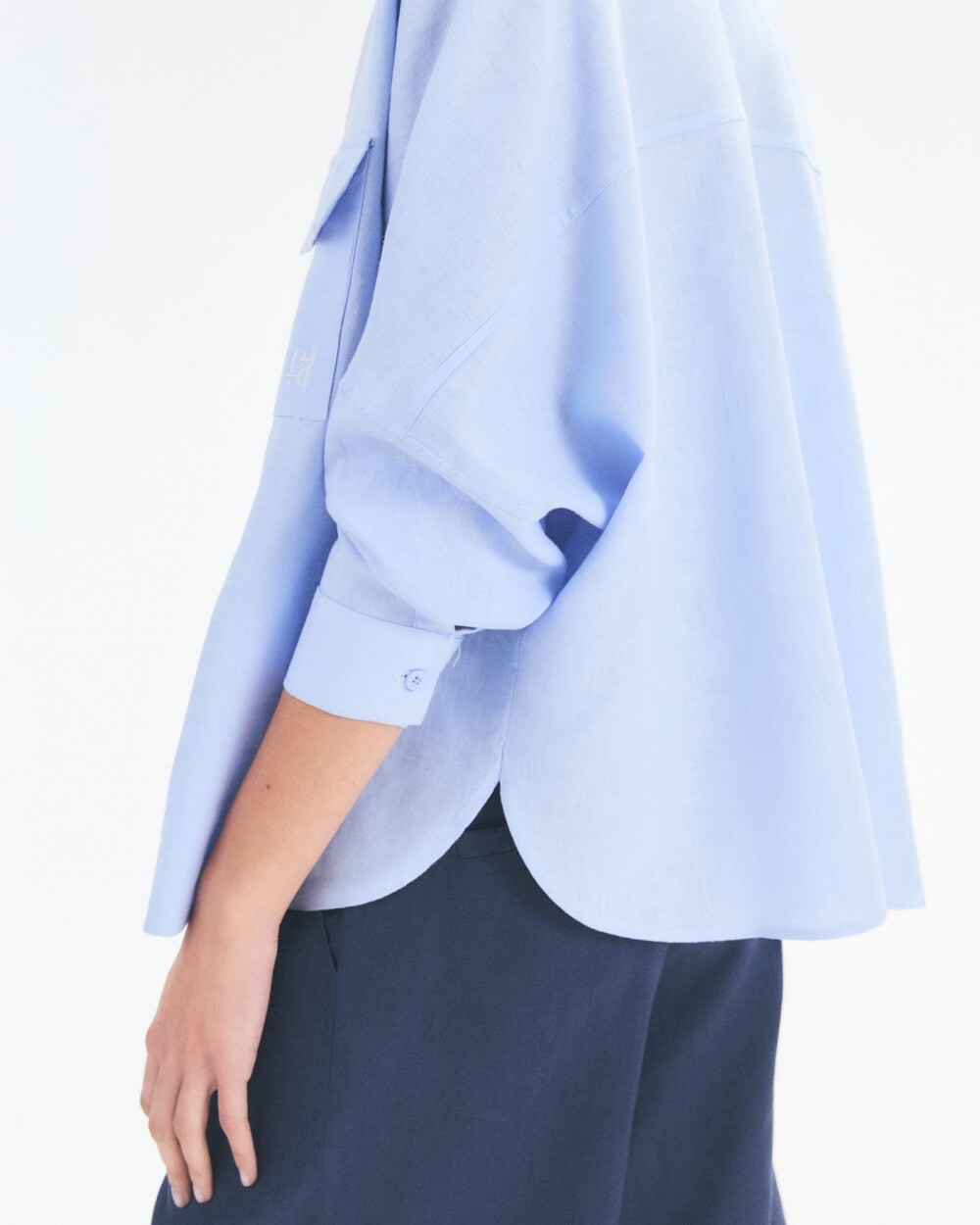 Camisa Wide Celeste