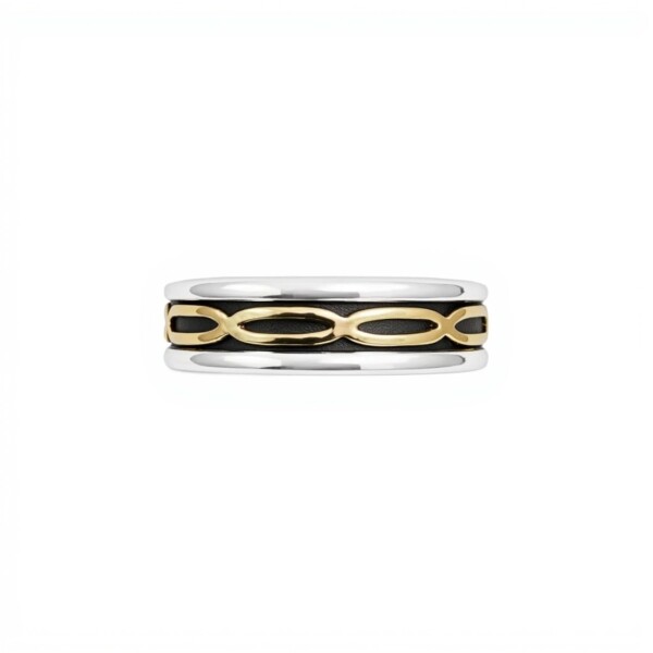 Anillo Union Infinita - Plata y Oro- Sin Piedra-AN5971 sinpiedra