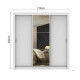 Ropero Placard 3 Puertas Corredizas 1 Espejo Monaco/blanco Blanco
