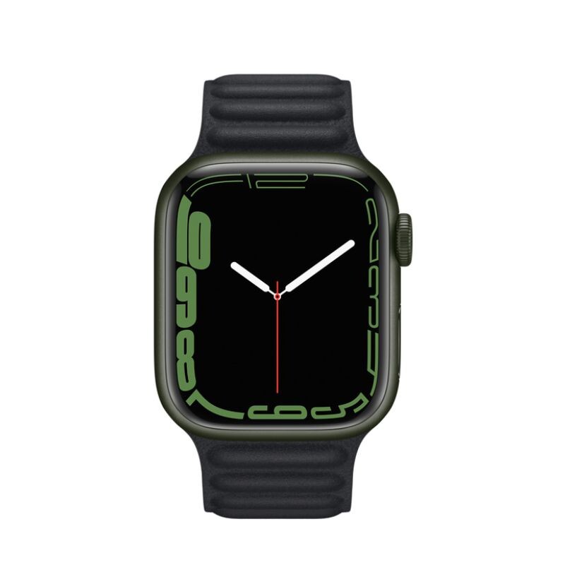 Apple Watch Series 7 41mm Green Alu Leather Loop Apple Watch Series 7 41mm Green Alu Leather Loop