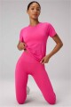 Top Feather Tech+ Short-Sleeve Mujer Pink Crush