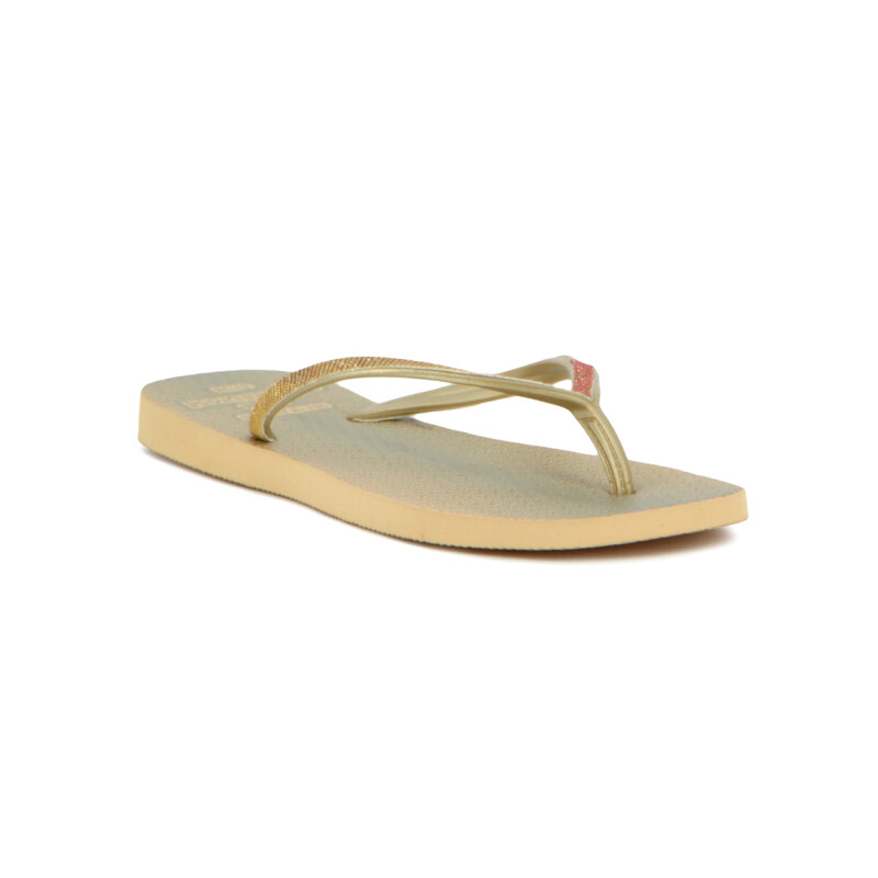 Chanclas Tropical Brasil Ojota Quadradihas De Mujer - Dorado/arena Dorado-arena