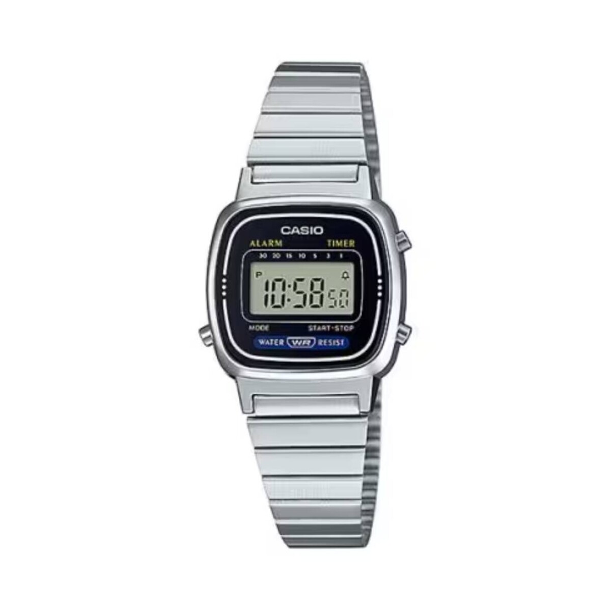 Reloj Casio Retro Plateado LA-670WD-1D - Digital 