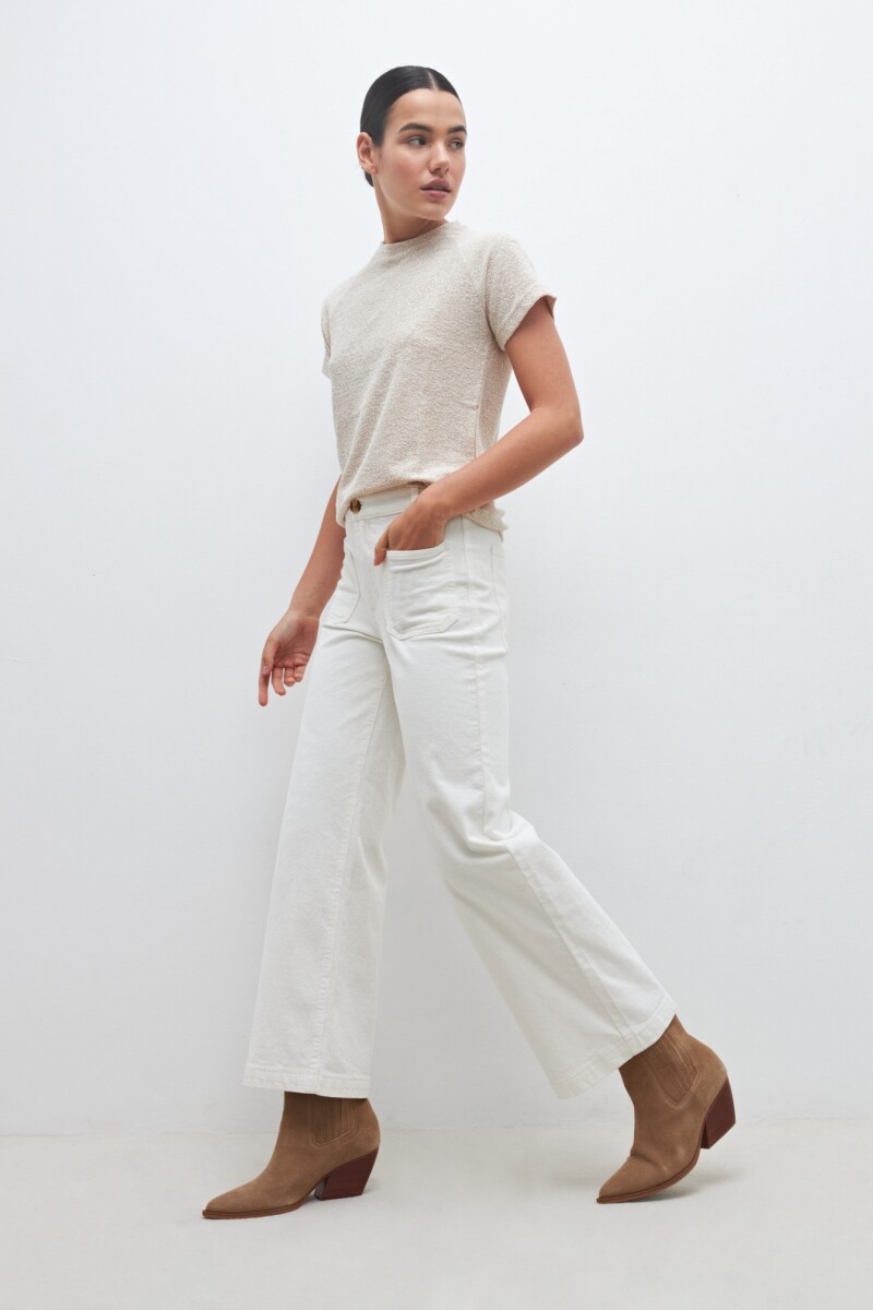 Pantalon Paulina de pana crudo