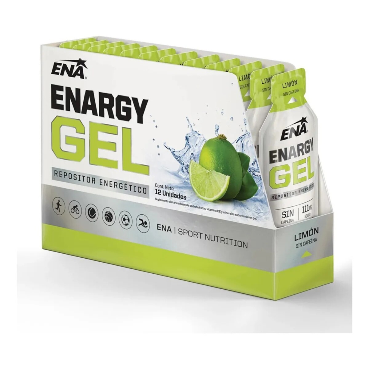 Gel Energético ENA Energy Gel caja x 12 ud - Limon 