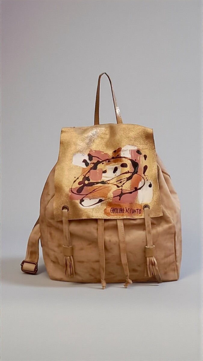 Mochila Brisa Natural Línea Ottenta Con Arte 