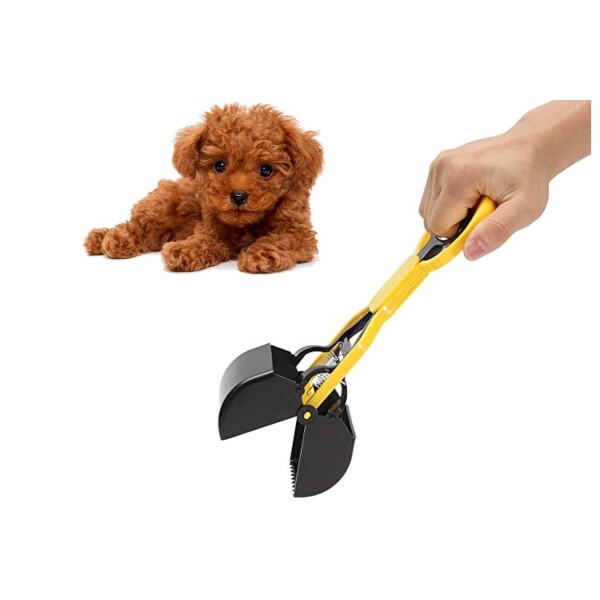 Pala Higiénica Levanta Desechos De Mascotas Perro Gato Variante Color Negro y Amarillo