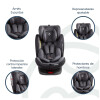 Silla de auto Bebesit Saturn Giro 360º Black Silla de auto Bebesit Saturn Giro 360º Black