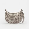 Bandolera Luna En Cuero Snake Print Natural