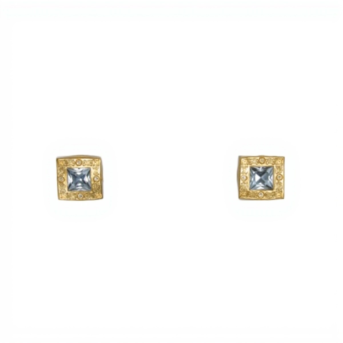 Caravana Cuadrado Bvlgari -Plata 925-Zirconia -CA4080 - conpiedra 
