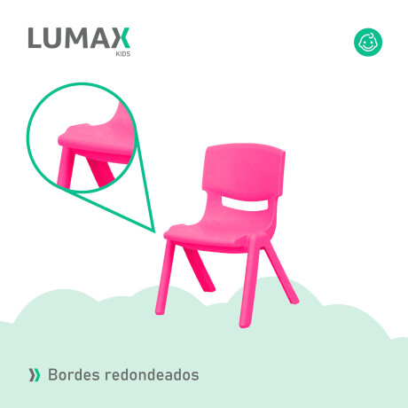 Silla para niños en plástico inyectado colores Fucsia