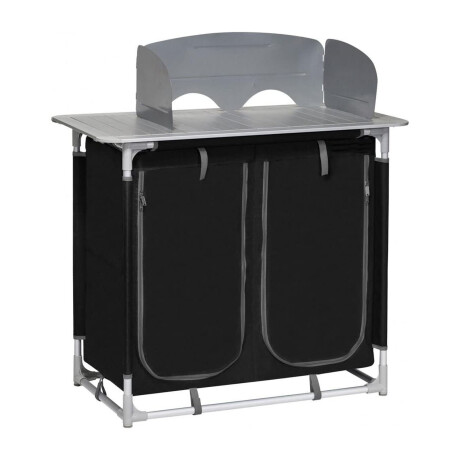 Cocina de Camping Pleg Chica Multifun C/Mesas Lat Bolso Negro