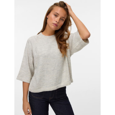 VMLEFILE 3/4 O-NECK PULLOVER NOOS Light Grey Melange
