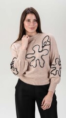 Sweater Flor Beige
