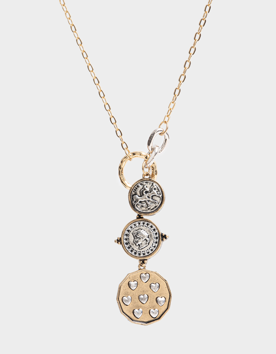 Collar Corto Multi Dijes De Medallones 