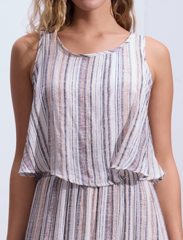 Vestido Maxi Printed MULTI/BEIGE