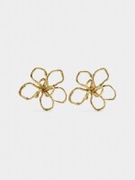 Pendientes De Flor Irregular dorado