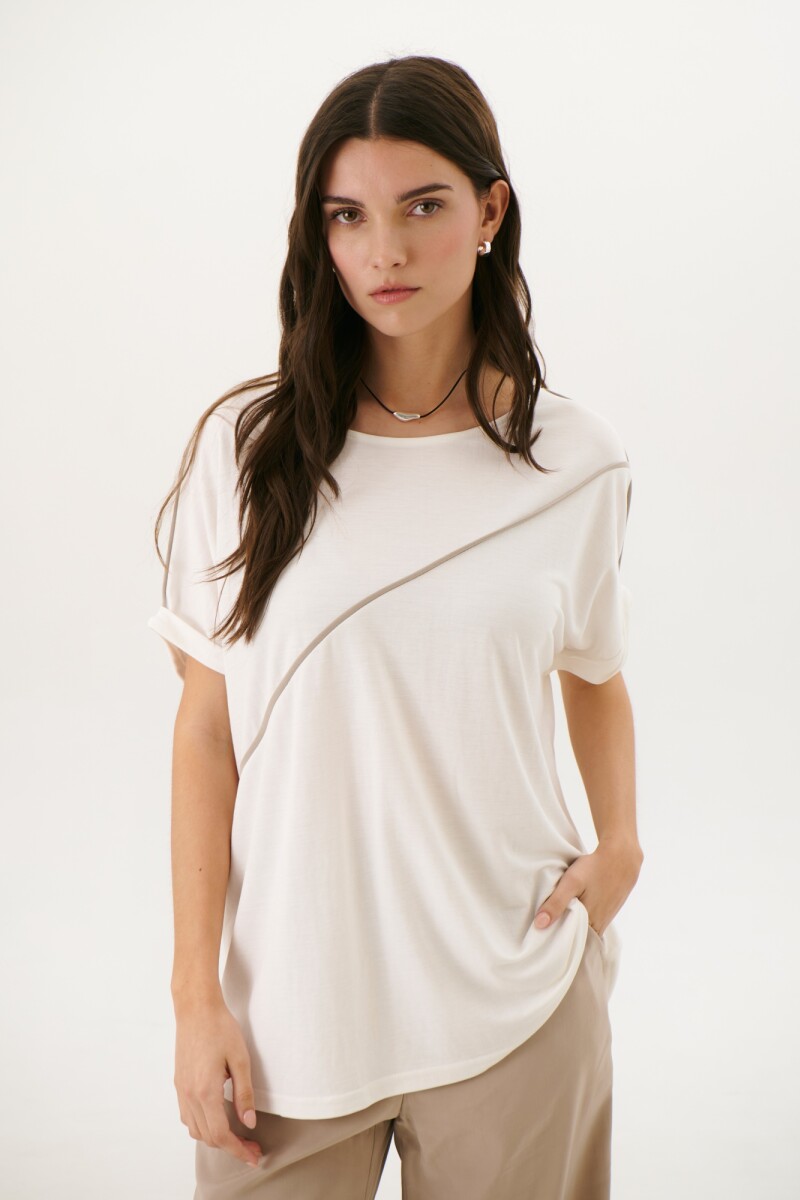 REMERA DIAGONAL BLANCO