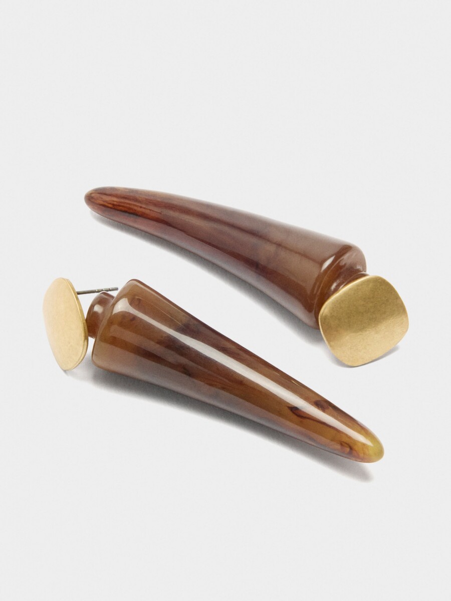 Pendientes Efecto Piedra marron