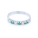 Anillo en oro 18k blanco , brillantes y esmeraldas Anillo en oro 18k blanco , brillantes y esmeraldas
