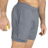 SHORT MEN POLY VERLAST 2-IN-1 URBAN 5"-CH CHARCOAL