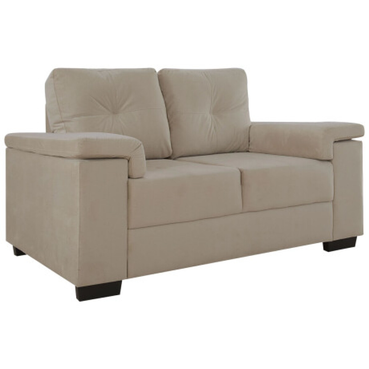 Sillon Sofa 2 Cuerpos Luares Marrón Chocolate - Arena Natural Beige 