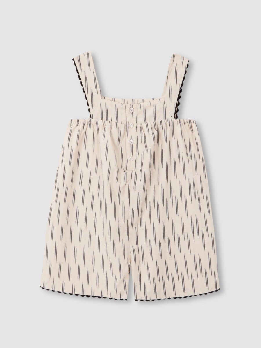 Peto Estampado Ikat Blanco Roto