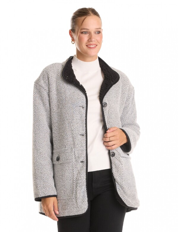 Cardigan Chevron Soft NEGRO/BLANCO