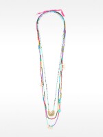 Set De Collares Con Cuentas Multicolor Y Colgante multicolor