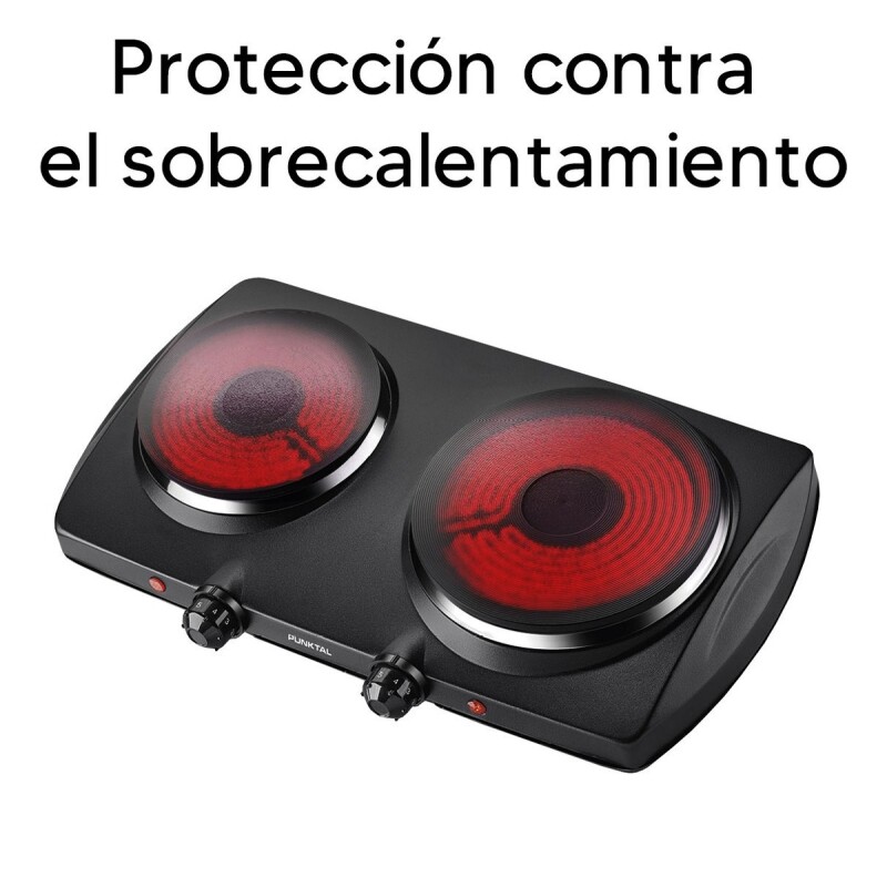 Anafe Punktal PK-PC 02N 2 Discos Termostato Color Negro Anafe Punktal Pk-pc 02n 2 Discos Termostato Color Negro