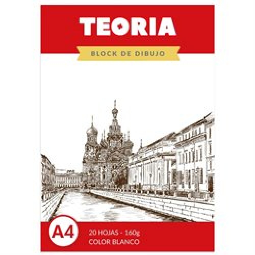 Block Dibujo A4 160 Grs 20 Hojas Teoría+ #Block Dibujo A4 160 Grs 20 Hojas Teoría+