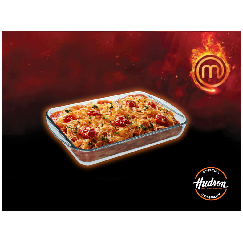 Asadera Hudson Vidrio Templado Rectangular Horno 29,5 cm