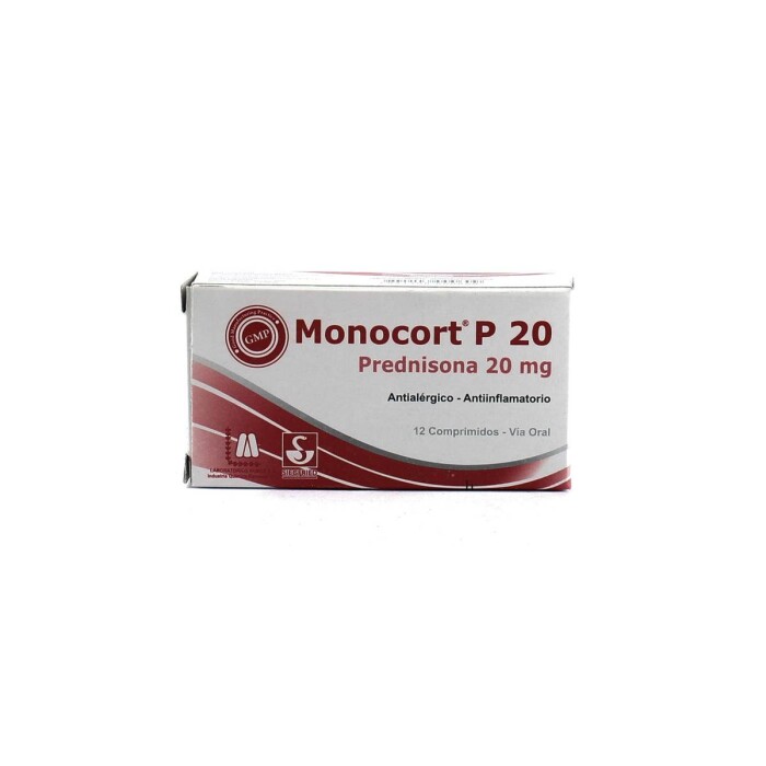 monocort p 20 mg. cj x 12 comprimidos