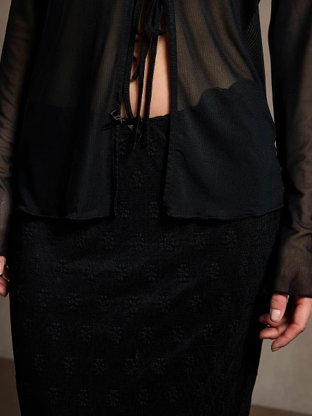 FALDA QUILL NEGRO