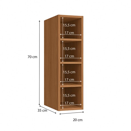 AEREO BOTELLERO 20 CM MDF-Y-MDP MARRON GÉNOVA