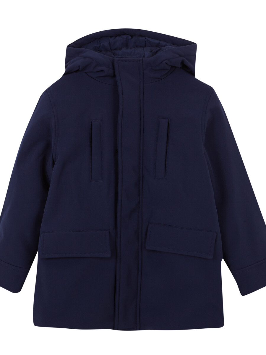 Abrigo Tecnico Con Capucha Marino