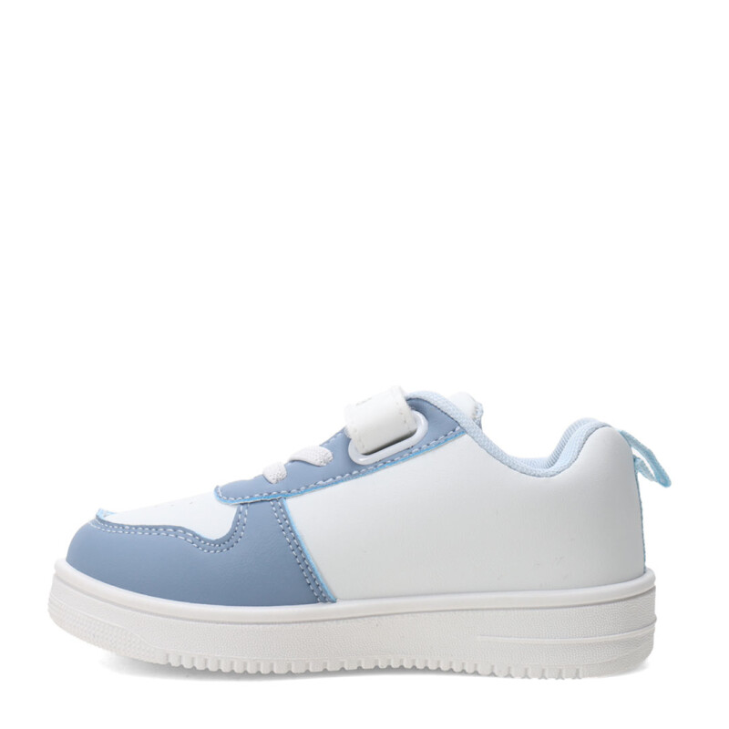 Championes Unisex Disney Frozen C/Velcro Blanco - Celeste