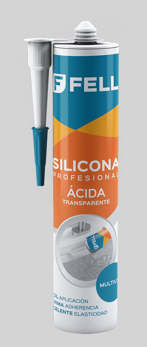 Silicona Fell Acida Transp. 280ml 