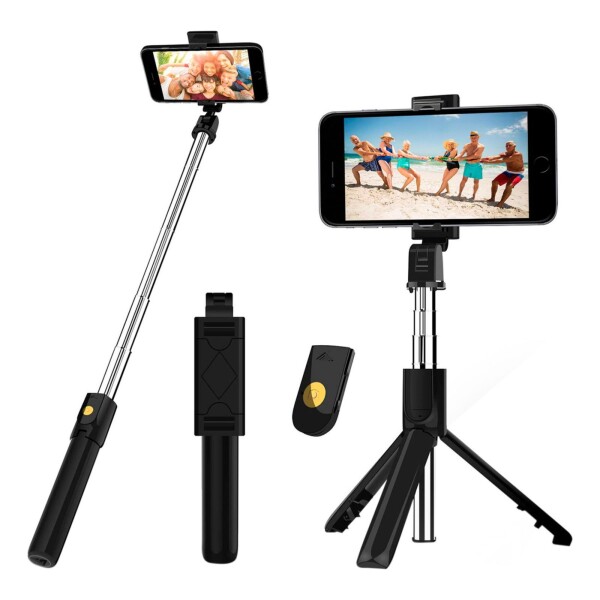 Palo Selfie Stick Bluetooth Con Tripode Integrado K10 Color Variante Negro