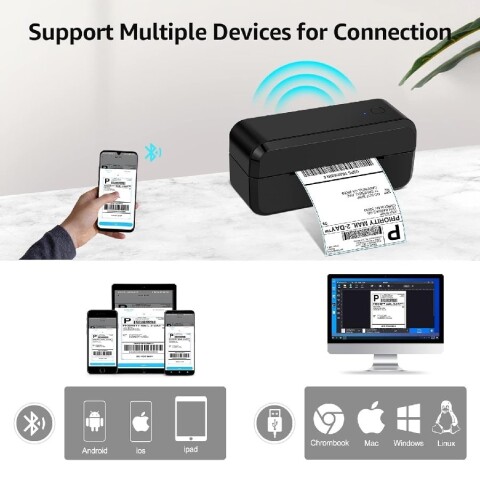 Impresora etiquetadora térmica Bluetooth AM-243 Impresora etiquetadora térmica Bluetooth AM-243