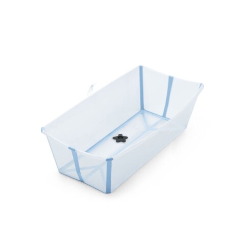 BAÑOXL Baño Stokke Flexibath Xl Plegable Transparente Y Celeste