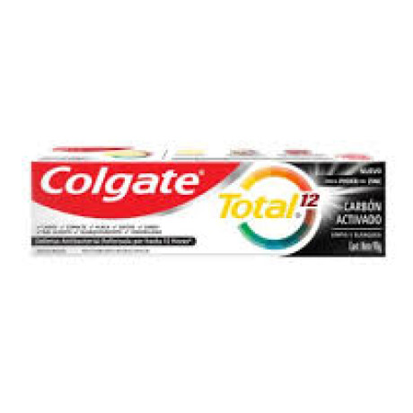 COLGATE PASTA DE DIENTES TOTAL 12 CARBÓN ACTIVADO 90gr COLGATE PASTA DE DIENTES TOTAL 12 CARBÓN ACTIVADO 90gr